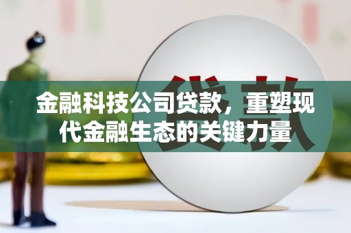 江门金融科技公司贷款，重塑现代金融生态的关键力量