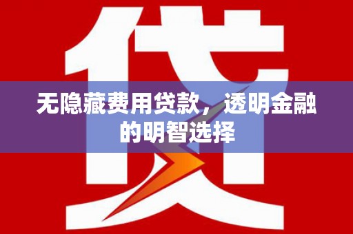 江门无隐藏费用贷款，透明金融的明智选择